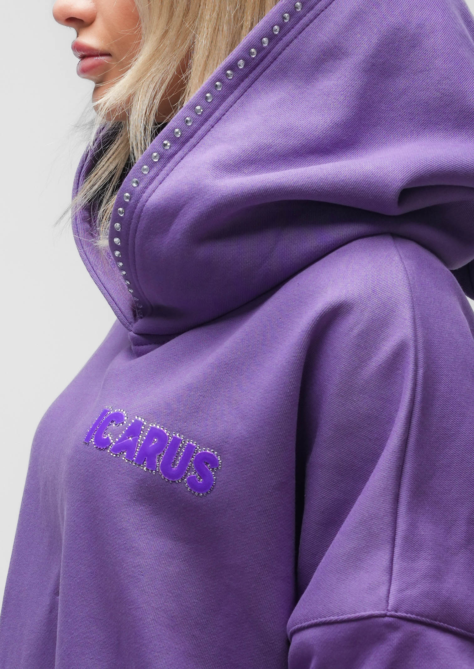 Altura Purple Puff Rhinestone Sweatshirt