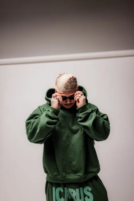 Green Rhinestone Sweatpants