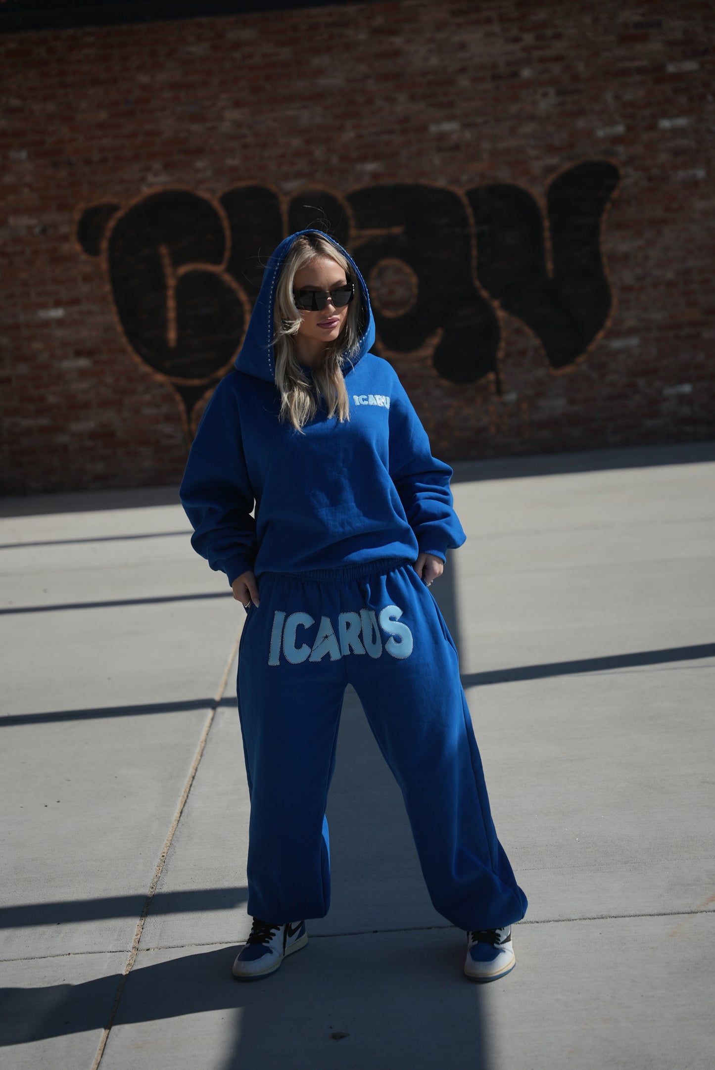 Royal Blue Rhinestone Sweatshirt