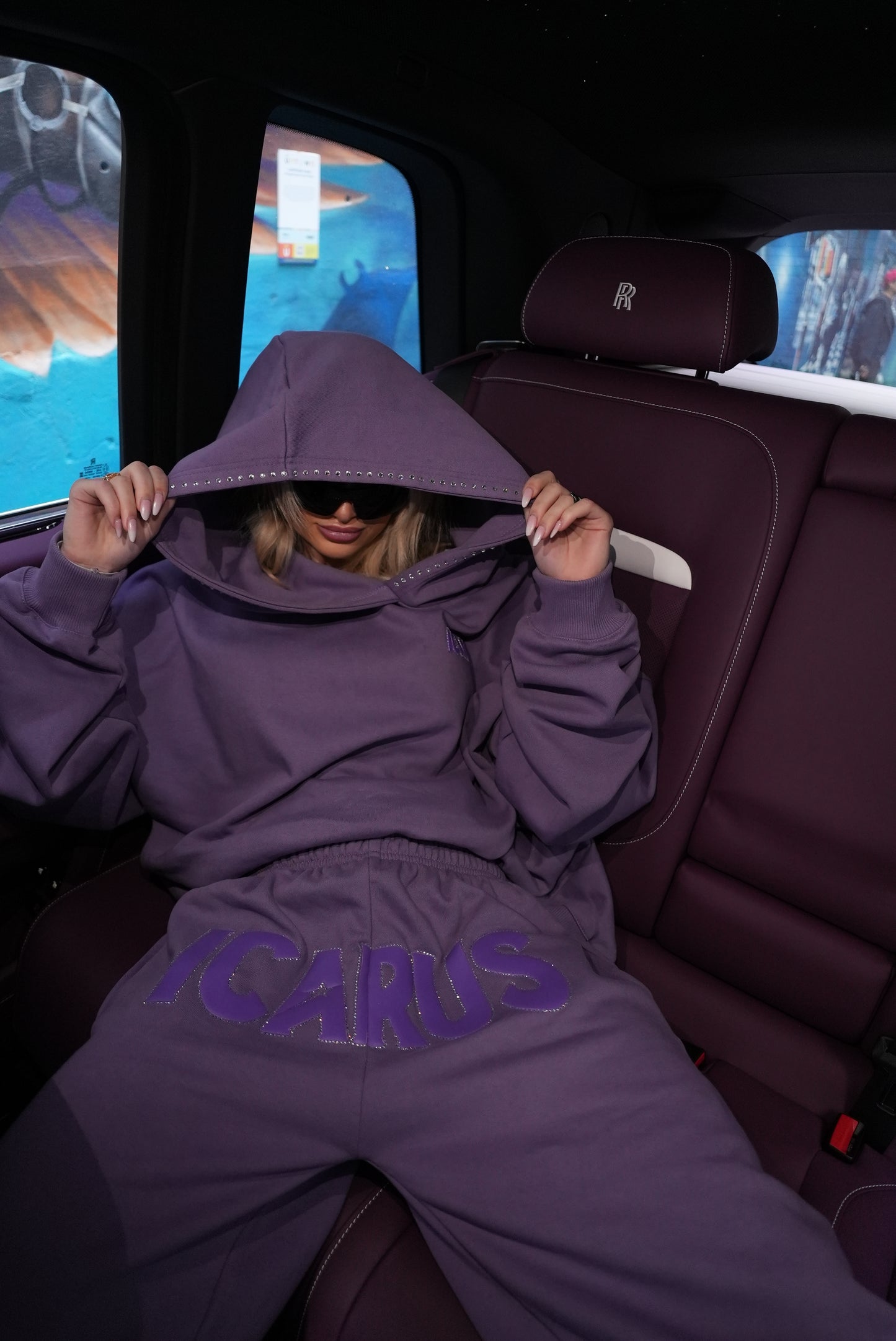 Purple Rhinestone Sweatshirt