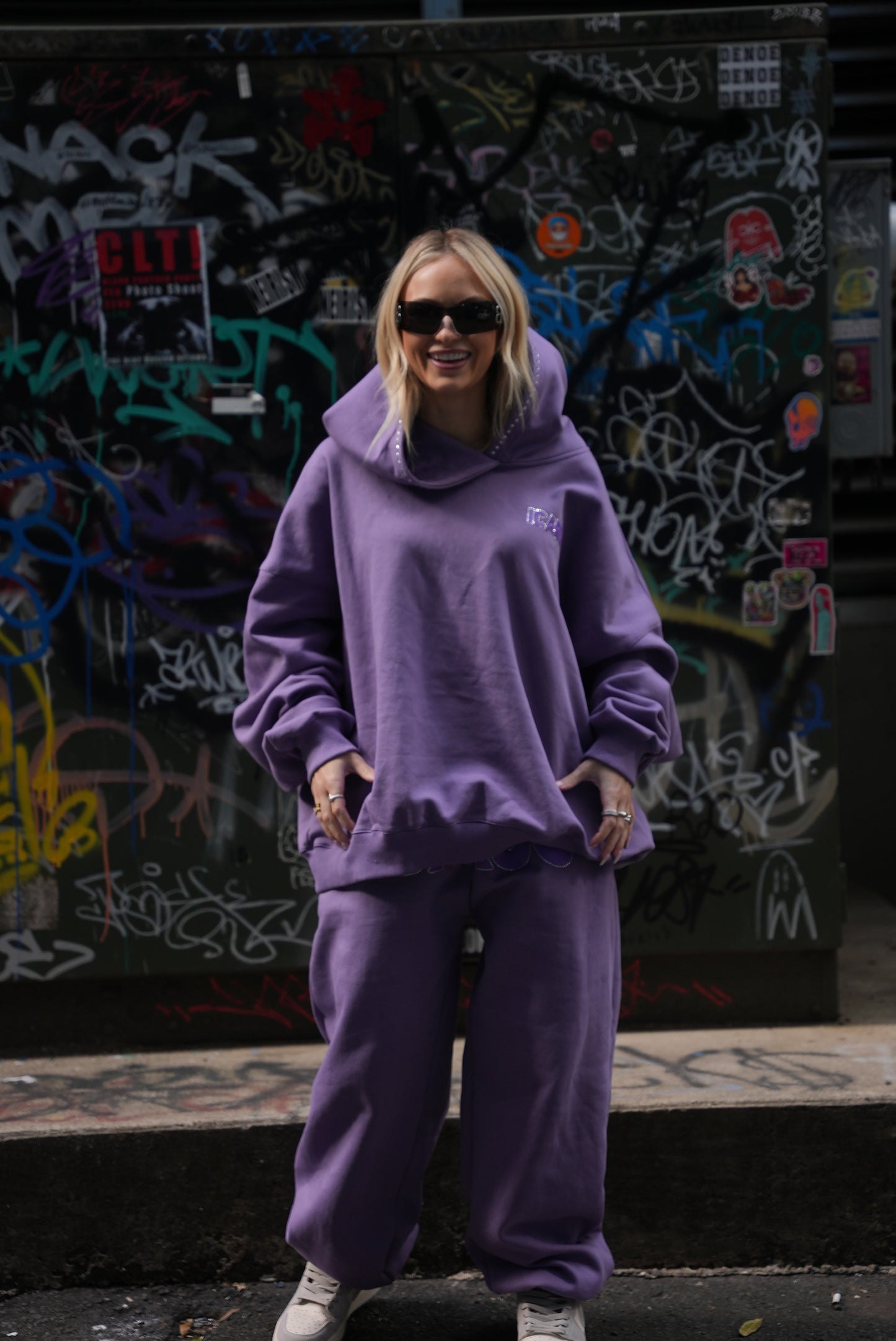 Purple Rhinestone Sweatshirt