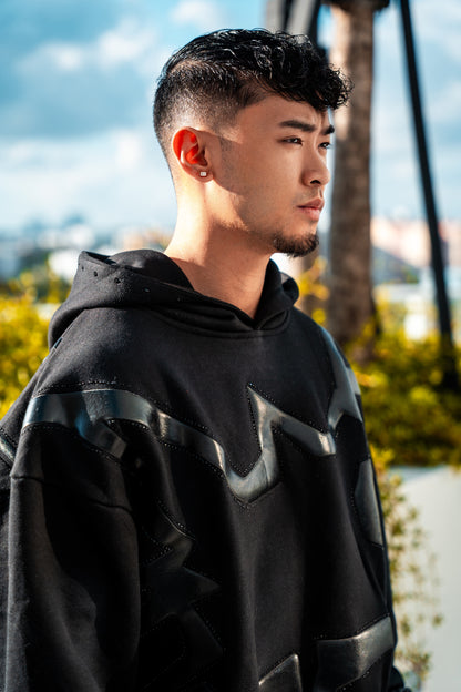 All Black Rhinestone Sweatshirt