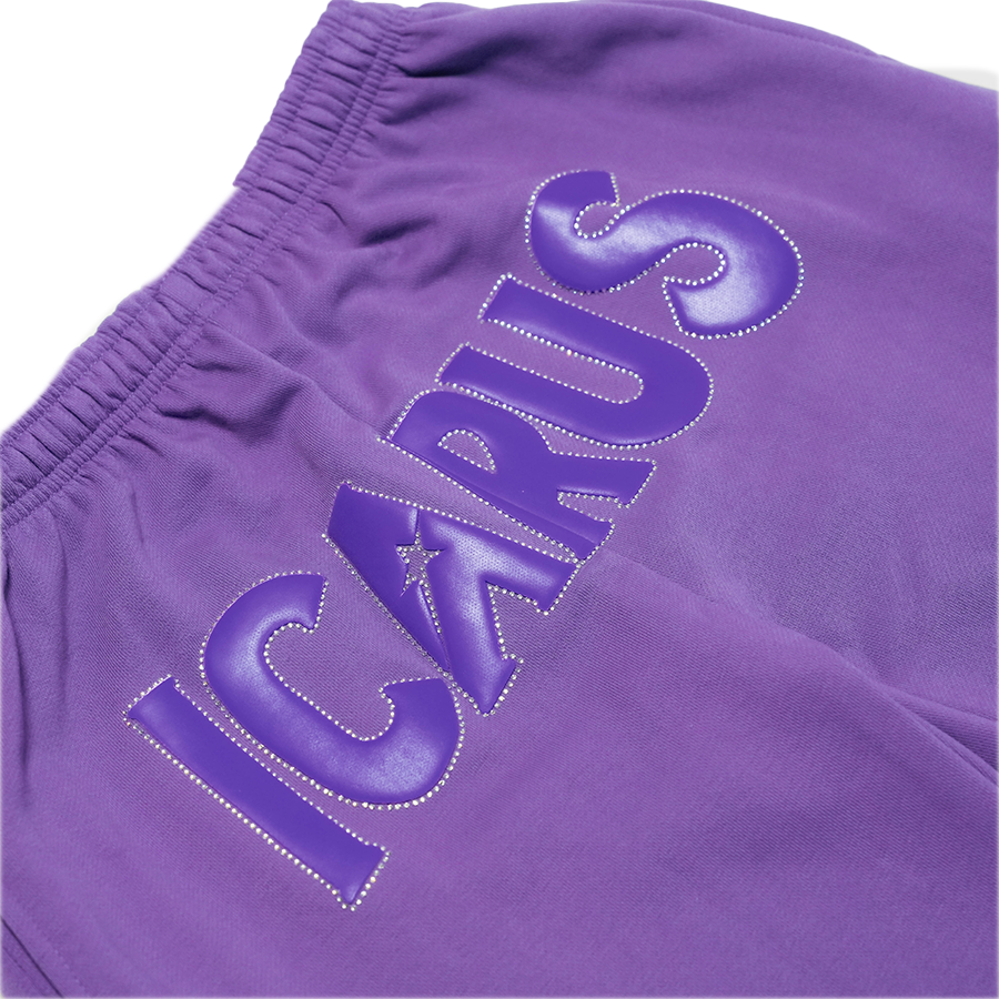 Purple Rhinestone Sweatpants