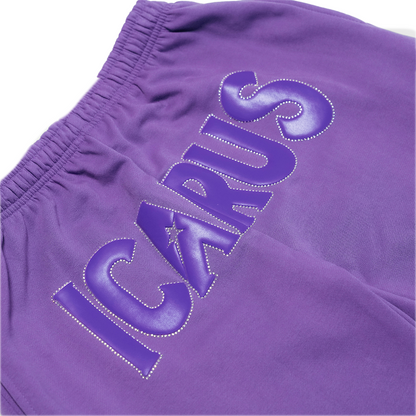 Purple Rhinestone Sweatpants