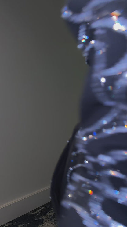 Ascent Black Rhinestone Sweatpants