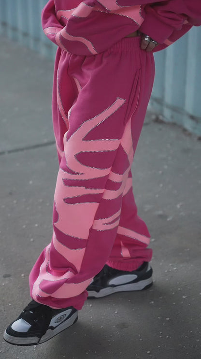 Pink Rhinestone Sweatpants